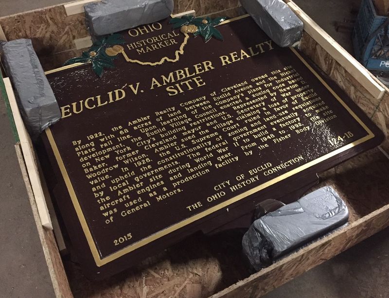 Constitutional Places Plaque Commemorating the History of Village of Euclid v. Ambler Realty